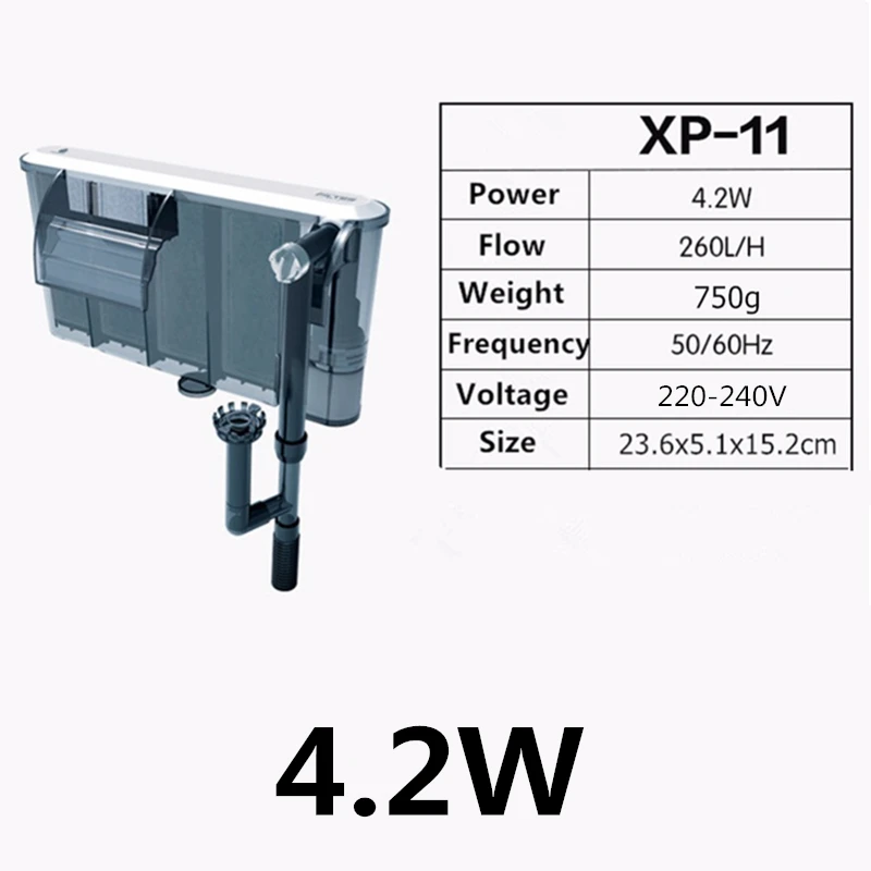 Лидер продаж аквариум Submersibl 3-в-1 внешний висит Мощность фильтр для водопада внешний аквариумный воздушный насос - Цвет: XP-11-4.2W