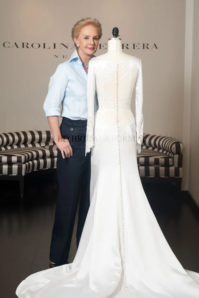 Long Sleeve Lace Twilight Wedding Dress V Neck Illusion Back