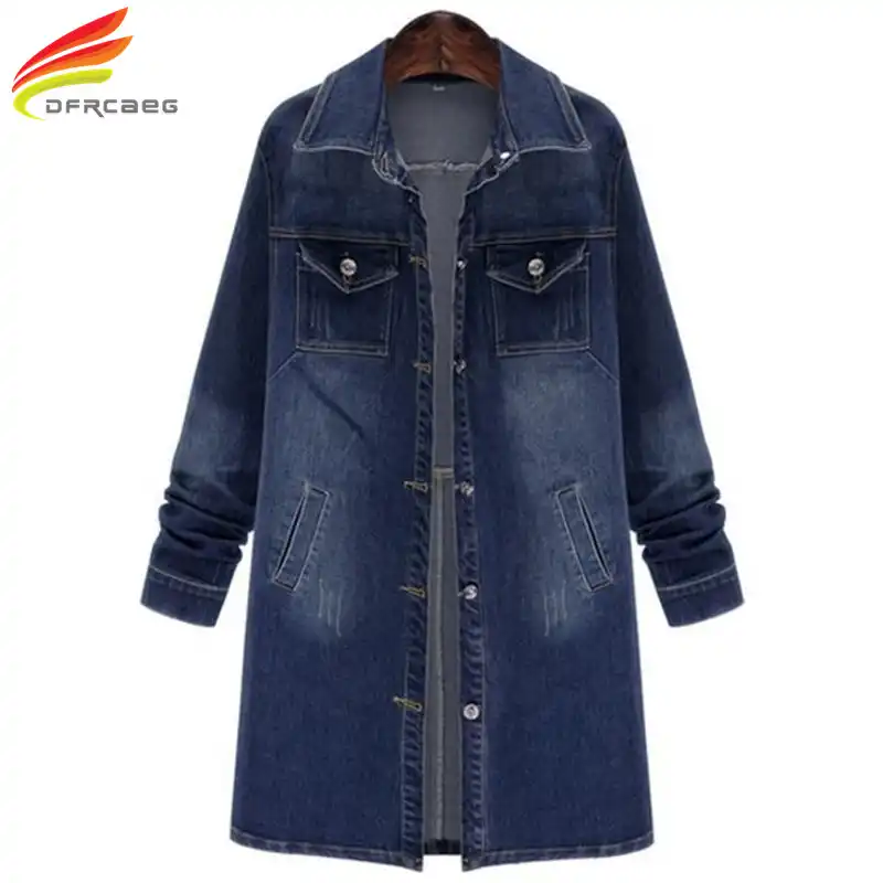 plus size denim duster jacket