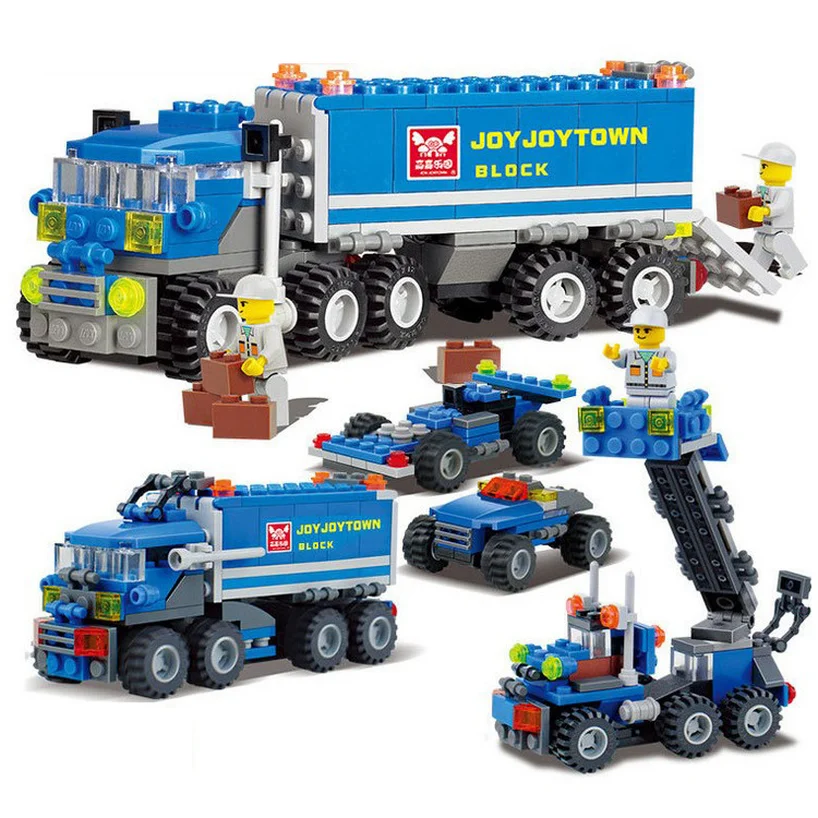 

NEW 163pcs DIY Brinquedos Transport Dumper Truck Assembling Toys Small Particles Building Blocks Educational Toy Birthday Gift