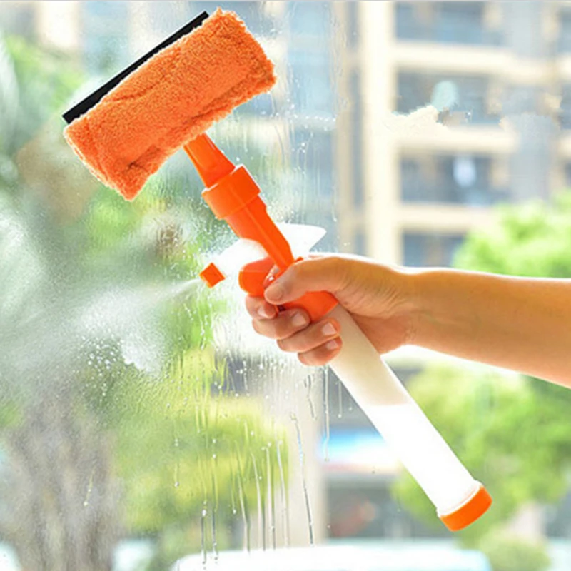 

Pratical Spray Double Faced Window Brush Cleaner Superfine Fiber Glass Wiper Wash Brush for Cleaning the Window Windshield @