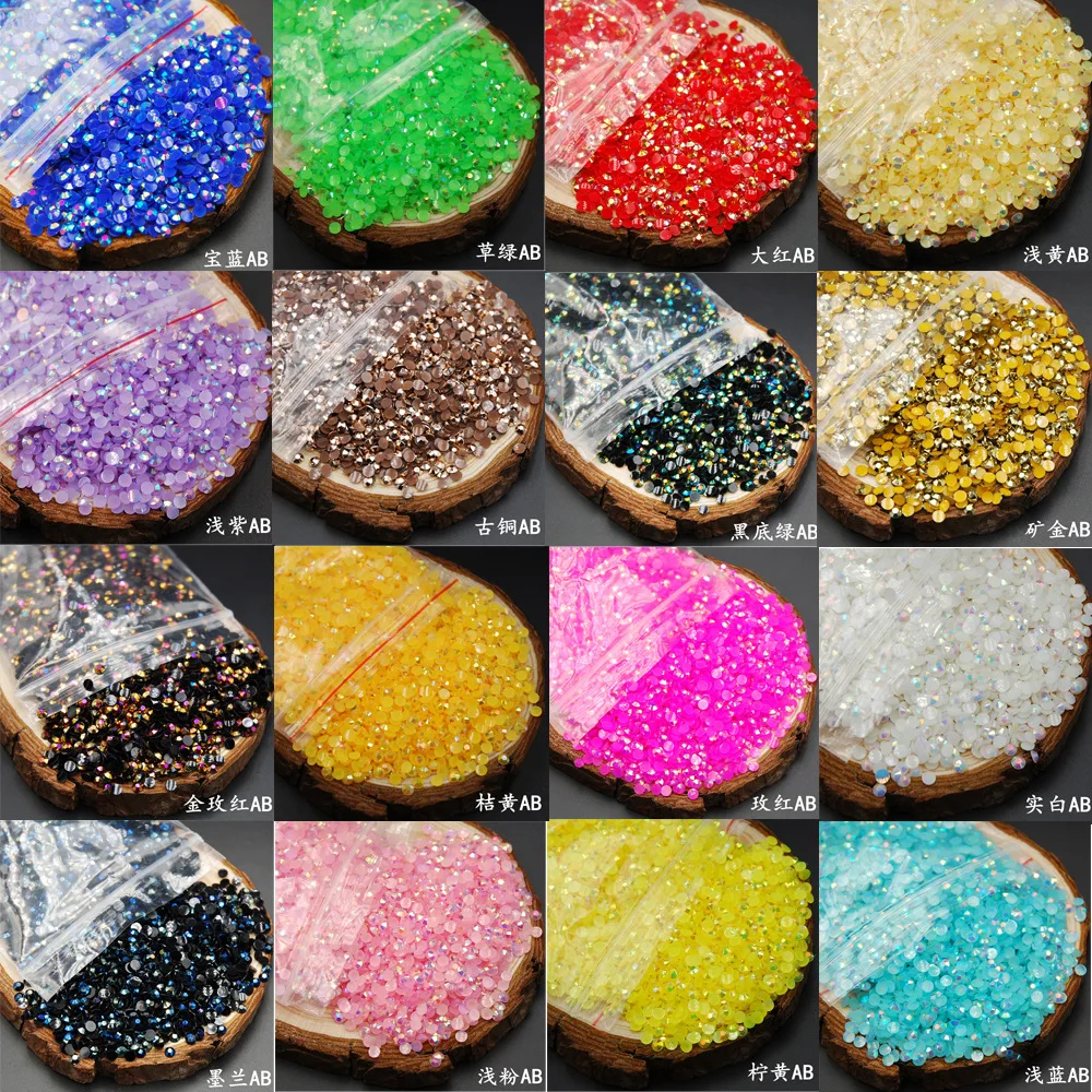 Нескольких цветов 2 мм 1000 шт Nail art Стразы DIY мобильный телефон с плоской задней