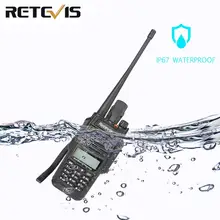 Retevis RT6 Waterproof Walkie Talkie IP67 5W 128CH Dual Band VHF UHF Radio VOX FM LCD Display Portable Walk Talk Walkie-Talkie 2018 xiaomi mijia smart walkie talkie 1s with fm radio speaker standby smart phone app location share fast team talk wholesales