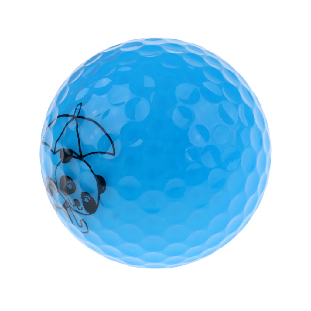 Golf Driving Ball Double Layer Golf Ball Cute Panda Golf Range Practice Ball Flexible Elastic Training Golf Ball