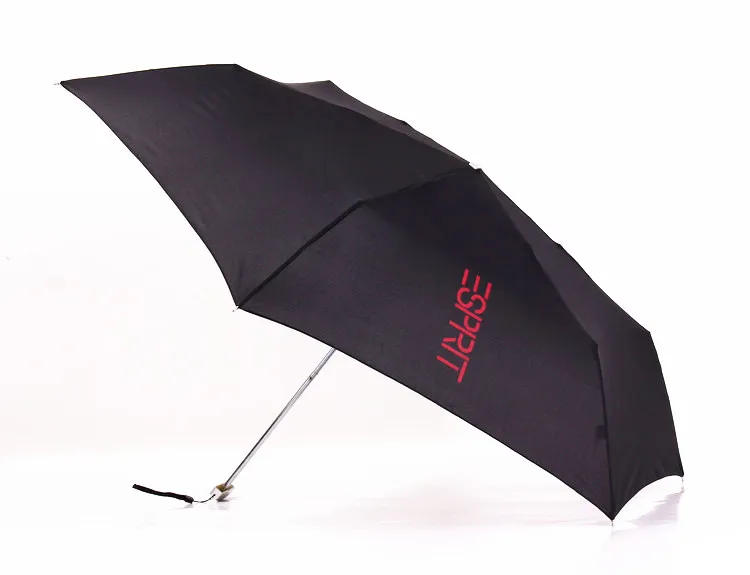 4 цвета маленький карманный складной зонтик-карандаш ультра-тонкий светильник мини-зонт женский зонт от дождя для мужчин Защита от солнца и дождя - Цвет: Черный
