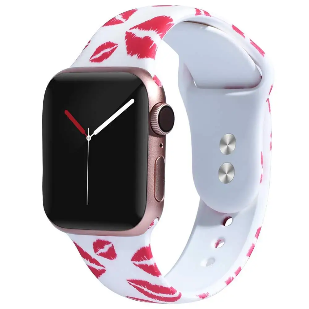 Ремешок для часов Apple Watch 42 мм 44 мягкий силиконовый чехол без рисунка iWatch серии 1 2 3