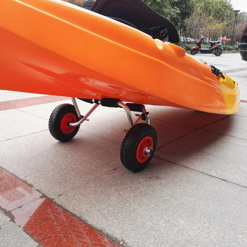 Портативный легкий складной лодочный Багажник на крыше автомобиля стабильно поддержка каноэ тележка транспортный прицеп тележка съемные колеса водный спорт