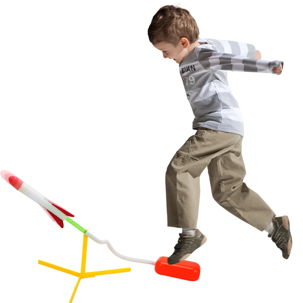 

Air Stomp Rocket Blaster Set | Includes Pump, Launch Pad and 4 Foam Rockets | Rockets Fly Up to 80ft | Summer Outdoor Flying Toy