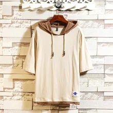 Classic Men's Clothing Tops& Tees T-Shirts Plus Asian Sizes M-4XL 5XL Summer Short Sleeves Brand With Hooded Tshirt