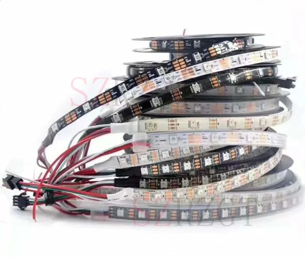 

WS2812B 5050 RGB LED Strip 5M 150 300 Leds 144 30LED/M Individual Addressable 5V