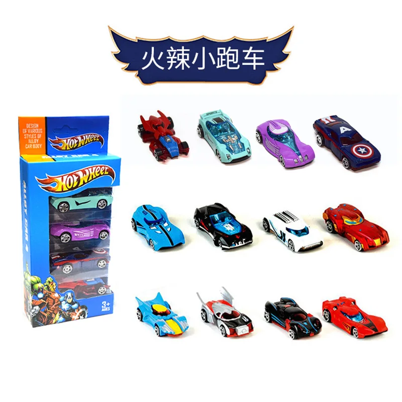 

New 4 Pack Mini Racing Model Toys Children's Toys Alloy Sliding Pocket Small Sports Car
