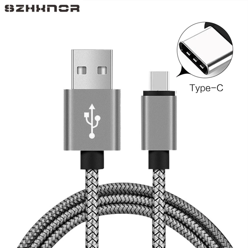 Зарядный Шнур usb type C 25 см 1 м 2 м быстрое зарядное устройство USB C зарядный провод USB-C кабель для samsung huawei Honor Xiaomi LG Leeco letv le - Цвет: Черный