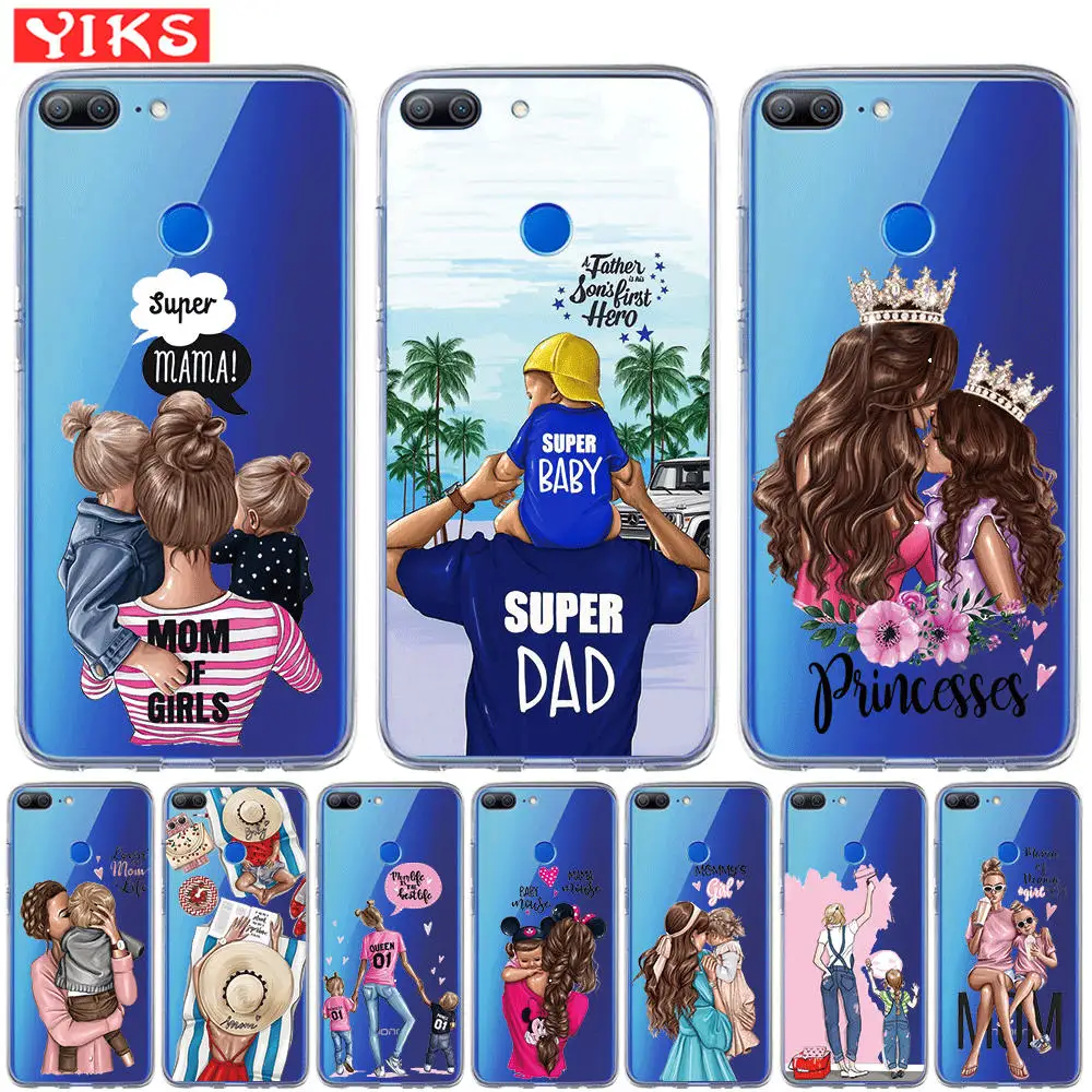 

Happy Family Phone Case For Huawei Honor 10 9 9i 8 Lite 8C 8A 8X 7 7A 7C 7X 6A 6X Soft TPU Cover Supper Mommy Dady Cover Etui