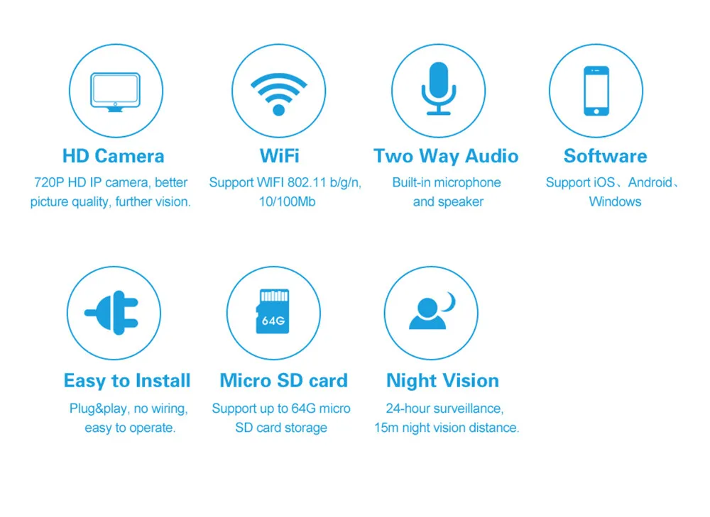 VStarcam C93 Wi-Fi IP Камера 720 P Ночное видение 2-способ аудио Беспроводной движения сигнализации мини-умный дом безопасности видео видеоняни и