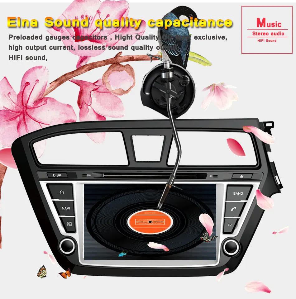 Top HD android 9.0 car dvd gps player 1024*600 For HYUNDAI I20 2015 2016 2017 2018 2019 gps navigation car stereo audio video player 12