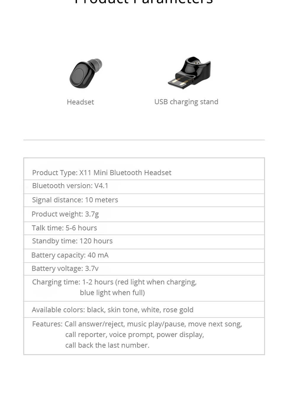 Earphones in ear earpiece Mini Bluetooth Earphone Wireless Headset Bluetooth V4.1 Noise Canceling For Iphone,Xiaomi,Samsung (20)