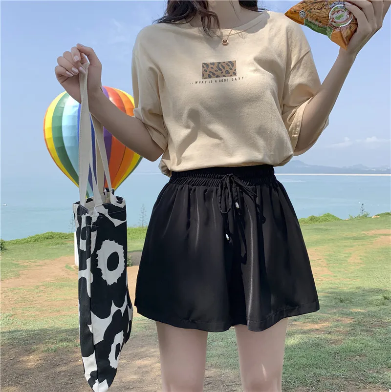 LKlady Summer New Casual Wide-Leg Chiffon Short Female Tide Loose High Waist Wear Students Wild Thin Shorts LKlady Summer New Casual Wide-Leg Chiffon Short Female Tide Loose High Waist Wear Students Wild Thin Shorts