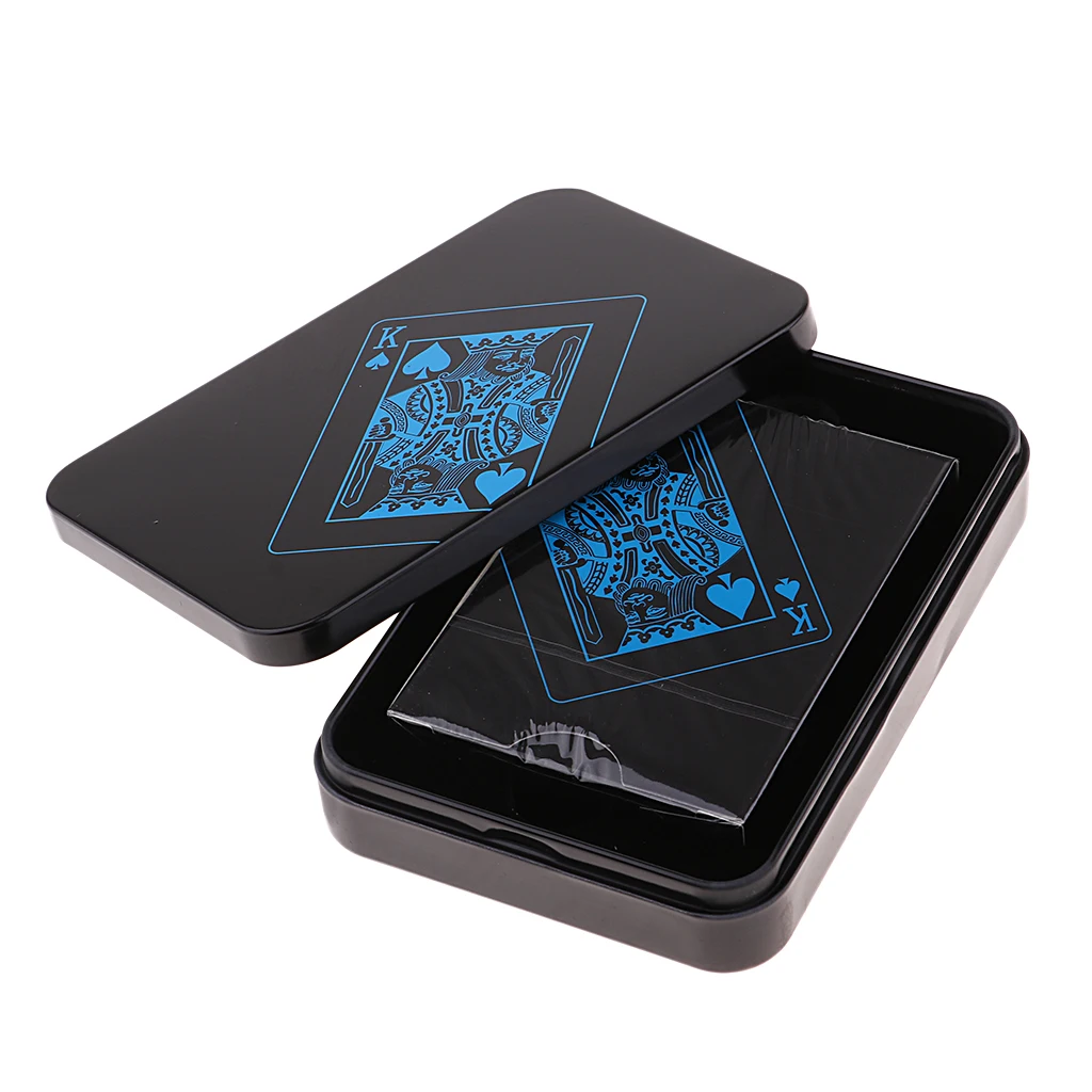 Waterproof Black Plastic PVC Poker Magic Table Board Game Playing Cards Collection Gift