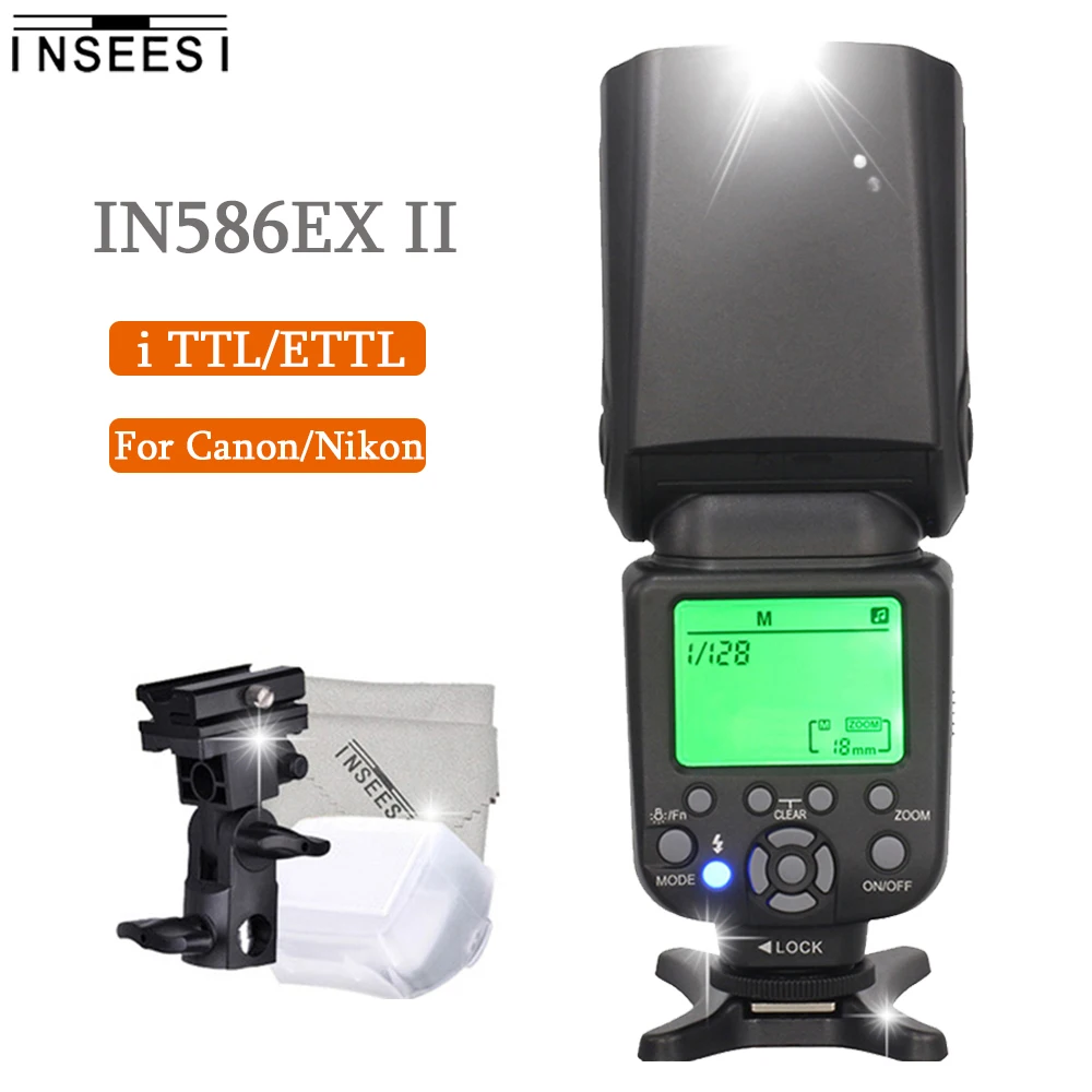 

Professional INSEESI IN-586EX II Wireless Flash Speedlite IN586EX II TTL Speedlight for Canon Nikon Vs YONGNUO YN560 III YN-565E