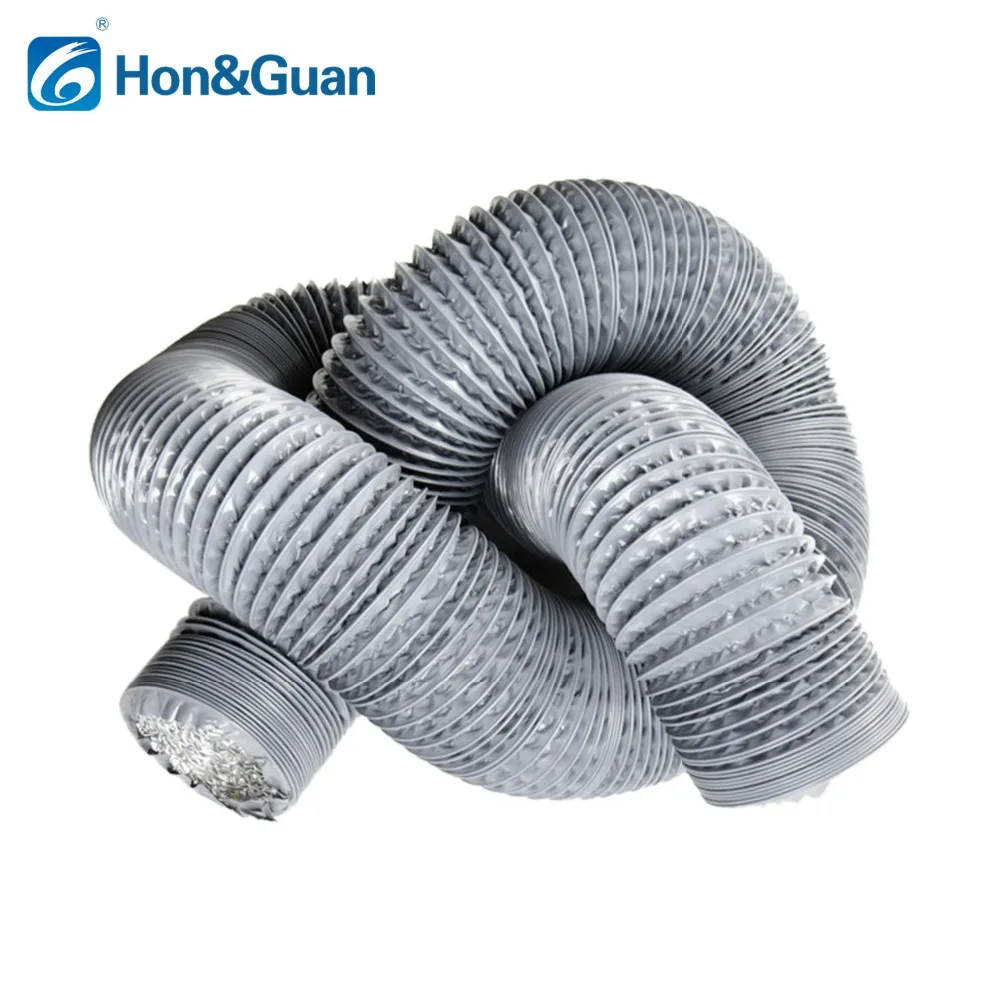 10m 4-8inch Flexible Aluminium Inline Duct Fan Home Ventilation Ducting Hose Tube PVC Round Pipe for Extractor Fan Air Condition