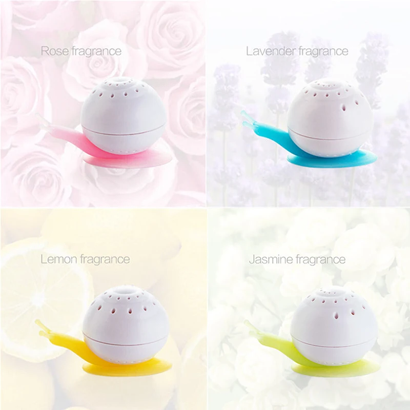 

New Indoor air freshener Cute Snail shape suction cup wardrobe bedroom bathroom toilet deodorant solid air freshener Reusable