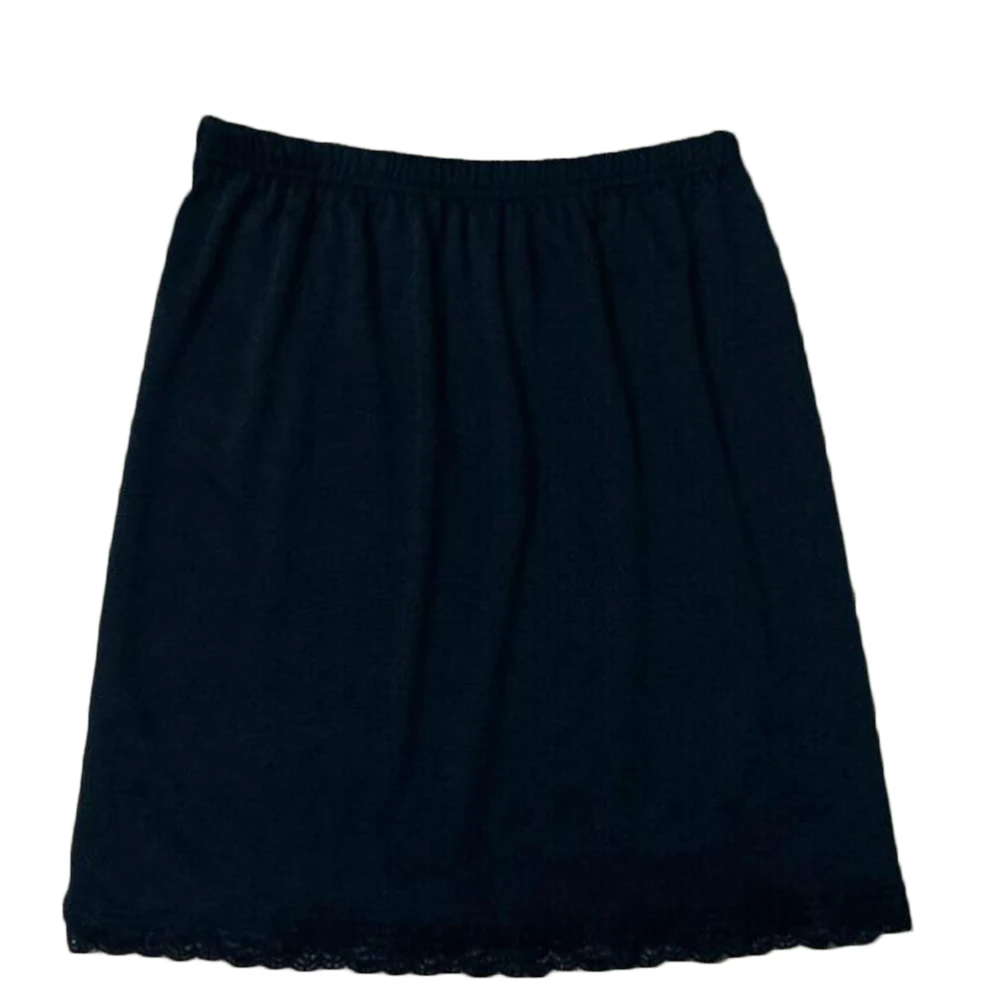 Женские трусики, Нижняя юбка с эластичной резинкой на талии, детская юбка, сексуальное женское белье, черный, телесный, Новинка - Цвет: Black M