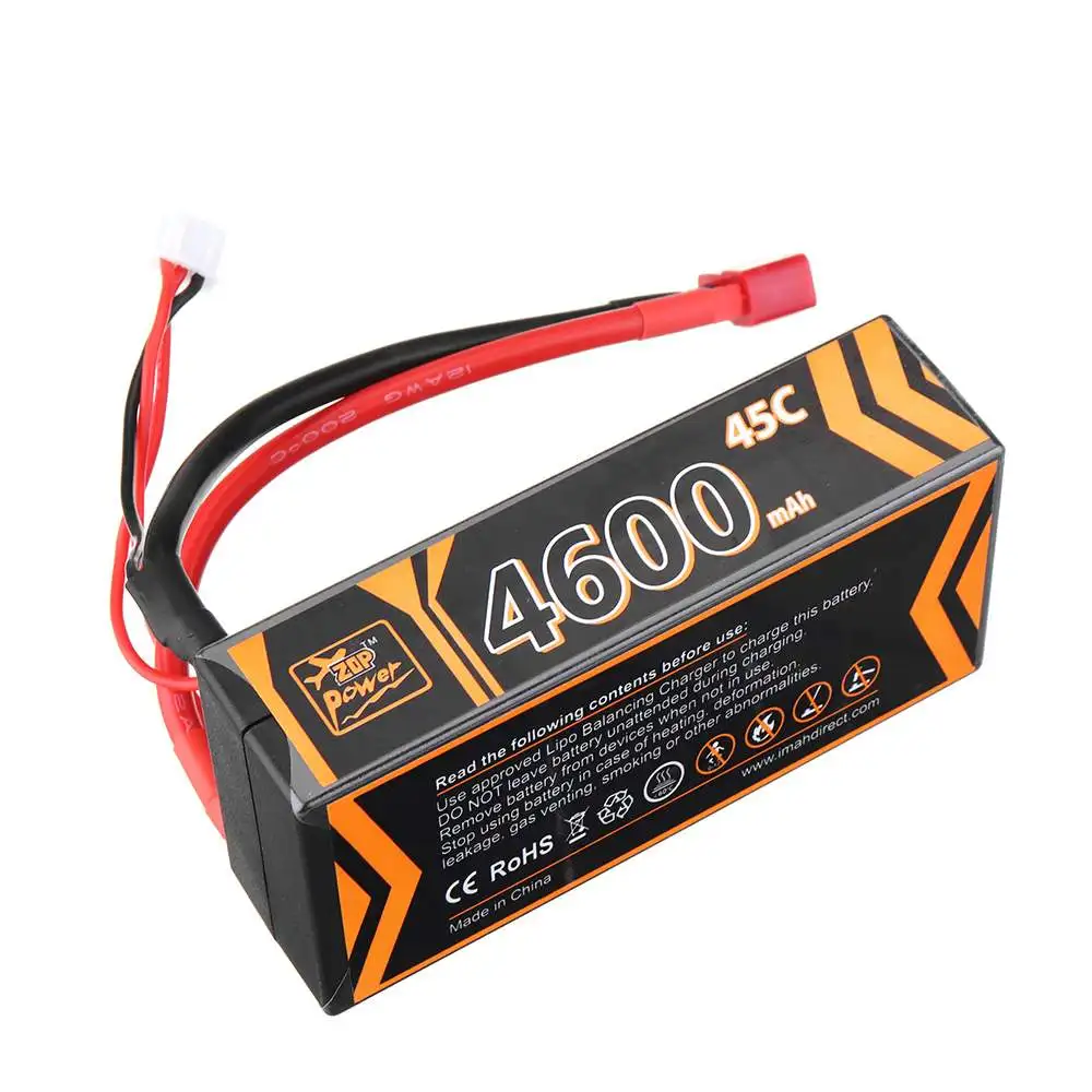ZOP power 7,4 V 4600 mAh 45C 2 S Lipo battery T Plug для радиоуправляемого автомобиля RC Дрон FPV RC пульт дистанционного управления игрушки запасные части Аксессуары