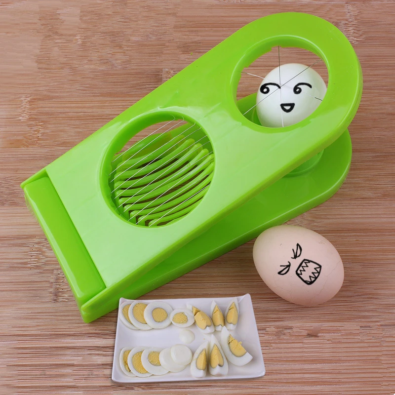 2 in 1 Tabletop Eggs Slicer Cutter Stainless Steel Gadgets Slicing