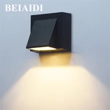 BEIAIDI 6 Вт наружная настенная лампа водонепроницаемые строительные наружные ворота балкон сад Asile Настенный бра свет коридор вилла крыльцо свет