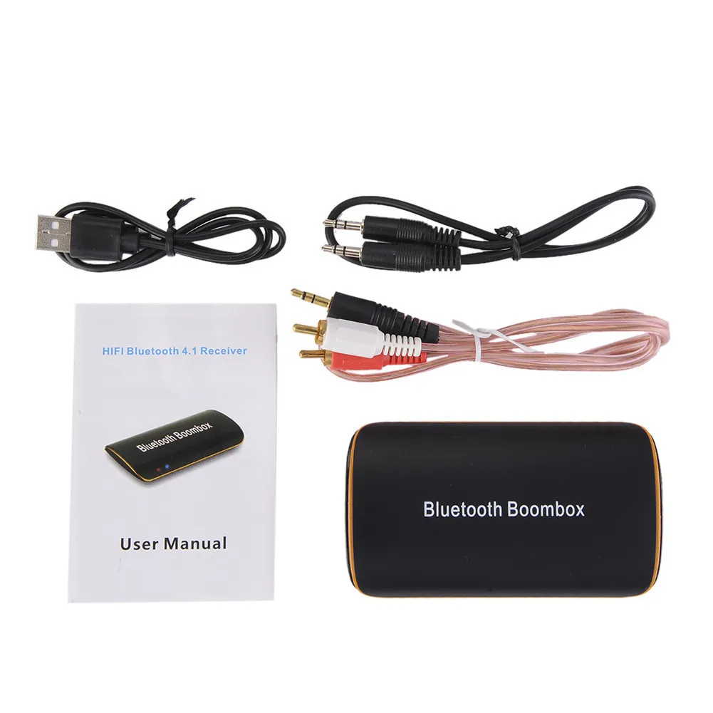 

B2 Wireless Bluetooth Receiver Adapter BT 4.1 Audio Music Box with Mic 3.5mm RCA for Phones Car AUX Home Audio System Devices