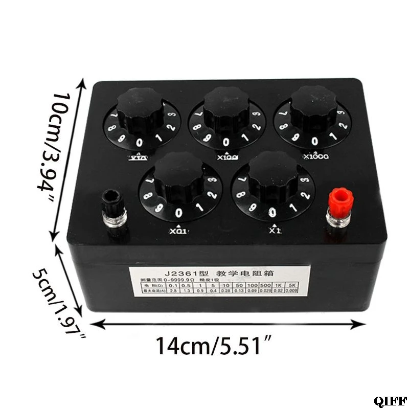 0-9999,9 Ом переменное сопротивление коробка декада резистор экспериментальное оборудование для физической школы обучения Jun17