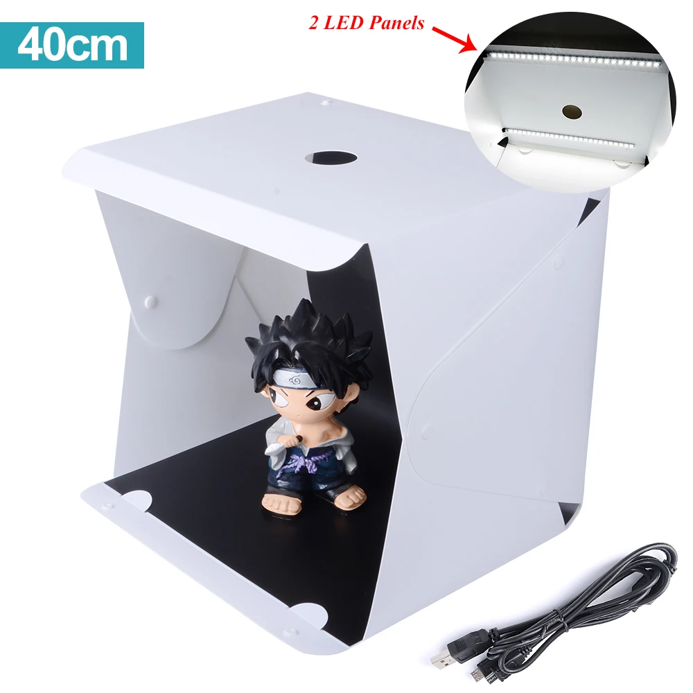 40cm Mini Portable Folding Lightbox Photography Studio Box LED Light