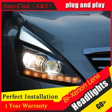 Auto Clud Car Styling for Nissan Teana LED Headlight 2012 Altima Headlight DRL Lens Double Beam