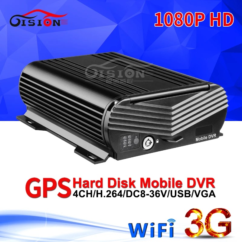  Nuevo 1080 P 3G GPS WIFI 4CH Video Dvr móvil del vehículo HD HDD Dvr en tiempo Real con vigilancia 