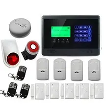 Inalámbrico Wired GSM SMS de Ladrón del Hogar de Seguridad del Sistema de Alarma Pantalla LCD y Sensor de Puerta Inalámbrico Impermeable Al Aire Libre Sirena Intermitente