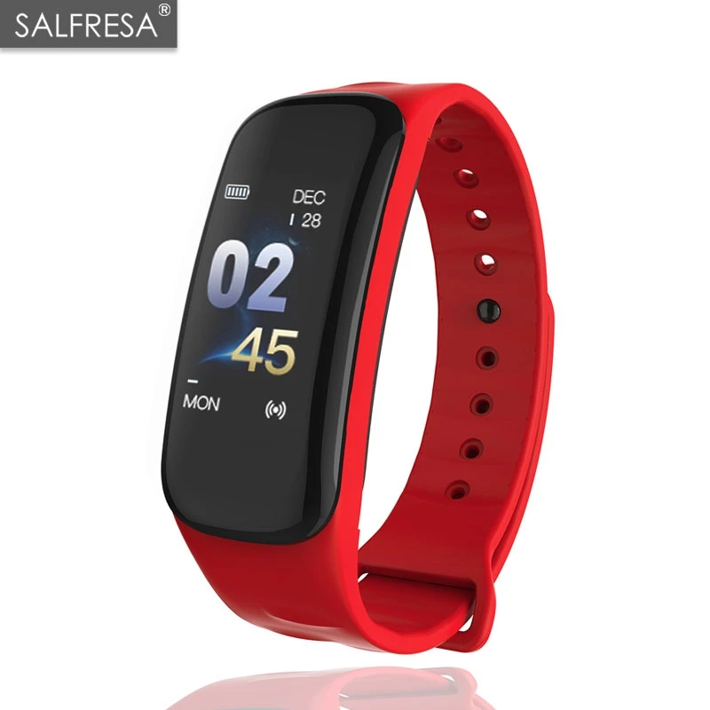 

SALFRESA C1 Smart Bracelet fitness bracelet Dynamics Color Screen Waterproof Activity Heart Rate Monitor Blood Pressure