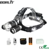 BORUiT B22 XM-L2 LED phare 3000LM 4-Mode Zoom puissant phare Rechargeable 18650 batterie externe Camping étanche tête torche ► Photo 1/6