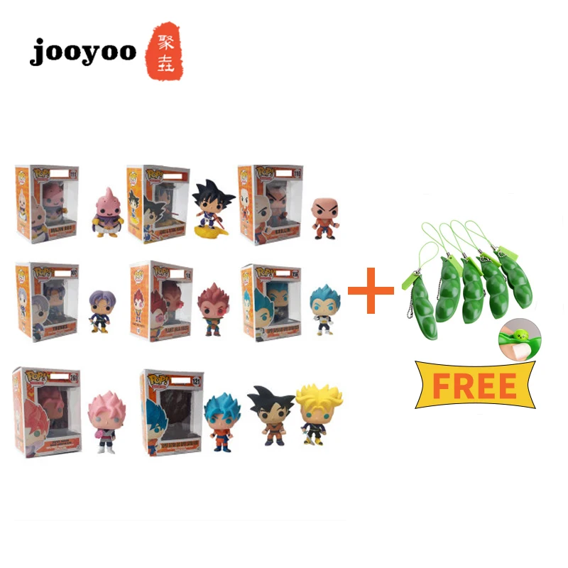 Цена FUNKO поп Dragon Ball Супер Рисунок версии облако сальто Малый Гоку Вегета Буу Kuririn кукла в коротких штанах игрушка украшения jooyoo