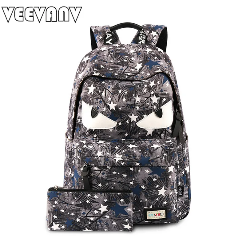 

2018 VEEVANV Demon Eyes Bag New Monster Backpack Little Devil School Bags for Teenage Girls Cartoon Printing Backpacks Boy Bags