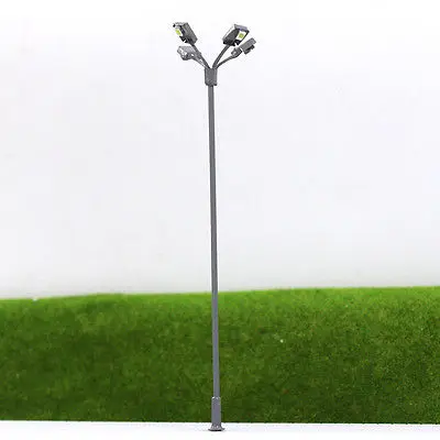 

evemodel 5pcs Model Railway Lamppost Lamps Led Street Lgihts Yard OO/HO Scale 12V NEW LSL04 model train 1/87 railway modeling