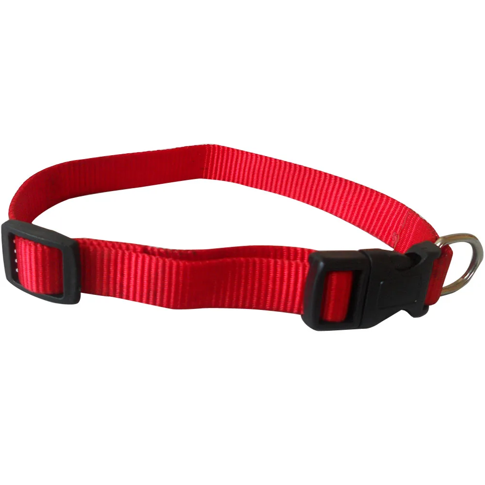 

Collar for Dogs Adjustable Nylon Pure Color Collar Dog Puppy Pet Collars dog collar coleira para cachorroa Lever Auto Tracti#X