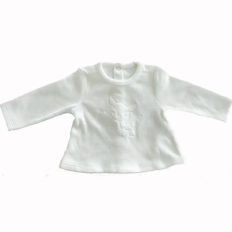 white velour baby clothes
