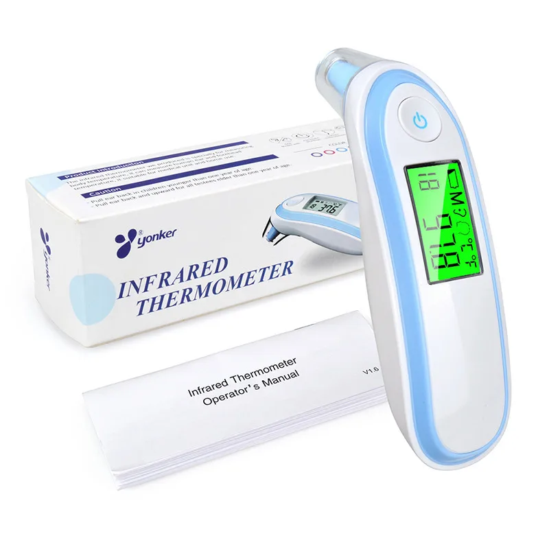 ЖК-цифровой инфракрасный бесконтактный термометр через ухо& лоб Измеление температуру тела ребенка и взрослого