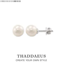 Серьги-гвоздики с жемчугом, Томас Стиль Гламурная мода хорошее Ювелирное Украшение для женщин, Ts подарок из 925 пробы серебра, Супер предложения