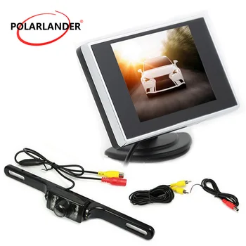 

DVD Screen long lisence platee rear view camera monitor Car Monitor Backup Reverse Monitor Car Auto TV Car 3.5 inch TFT LCD
