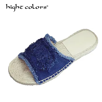 

Fashion Simple Style Ethnic Casual Espadrilles Flat Slippers New Women Spring Slip on Fishermen Hemp Rope Shoe
