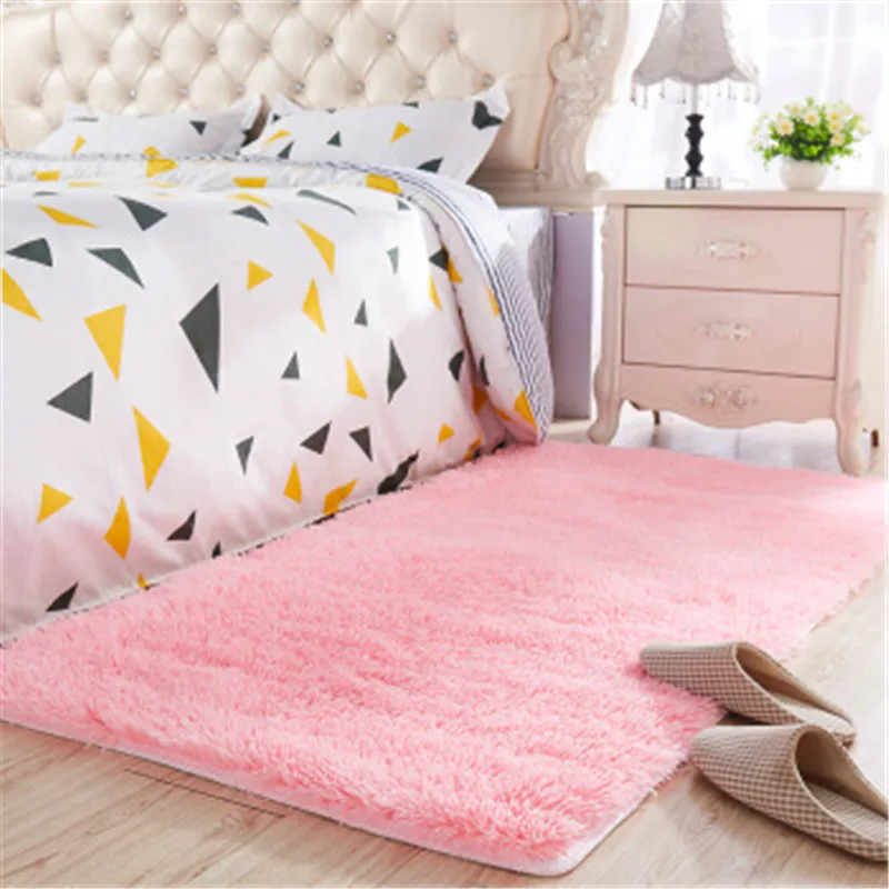Top selling long hair Thickened washed silk hair non-slip carpet living room coffee table blanket bedroom rugs bedside mat