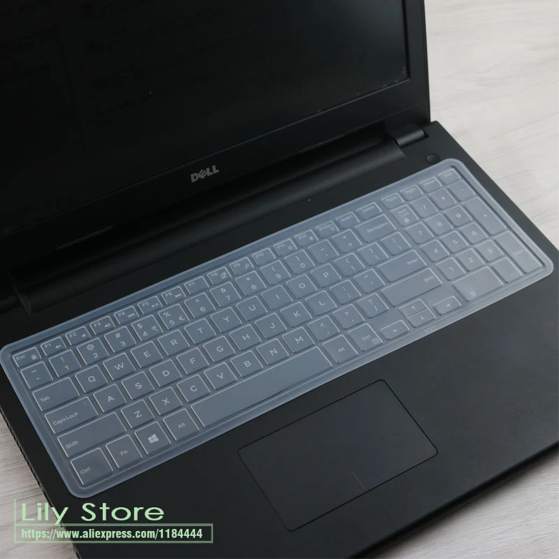 Для 15," Dell Inspiron 15 3000 5000 7000 серии G3 G5 G7 игровой серии Силиконовая клавиатура для ноутбука Обложка протектор - Цвет: transparent