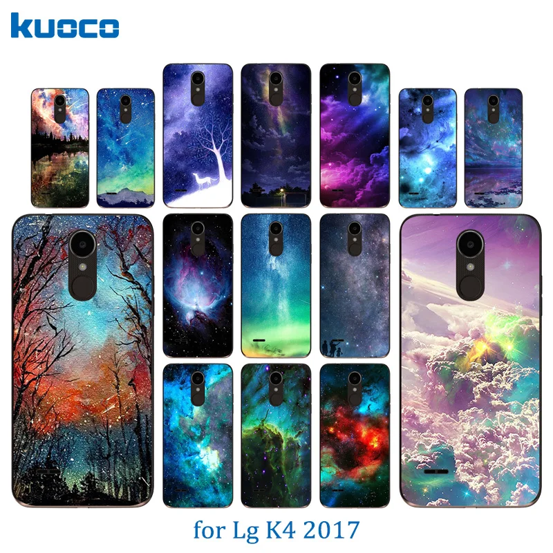 Роскошные Матовые чехлы для телефонов LG K4 2017 версия ЕС звездное небо узор мягкий