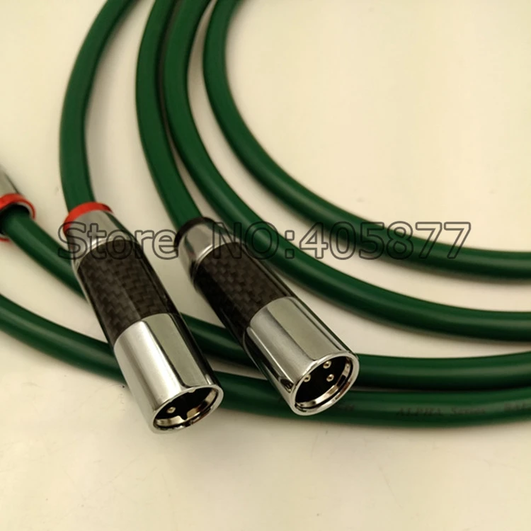 Пара 1 м OCC проводник XLR сбалансированный аудиокабель с углеродным волокном Plug HIFI